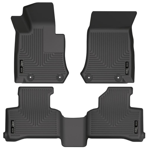 Husky Liners WeatherBeater Front & 2nd Row Seating Floor Liners, Black for 2017-2023 Mercedes-Benz GLC300 - Part #99391