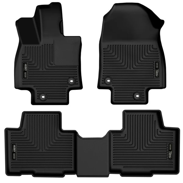 Husky Liners WeatherBeater Front & 2nd Row Seating Floor Liners, Black for 2024-2026 Toyota Grand Highlander - Part #99351