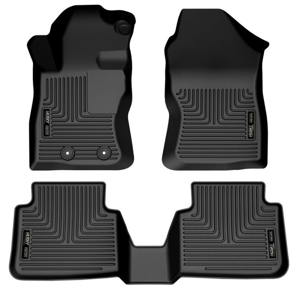 Husky Liners WeatherBeater Front & 2nd Row Seating Floor Liners, Black for 2024-2026 Subaru Crosstrek - Part #95451