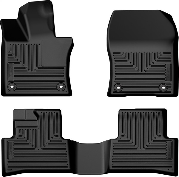 Husky Liners WeatherBeater Front & 2nd Row Seating Floorliner (3pc Set), Black for 2019-2026 Lexus UX200/2025 UX300H - Part #95991