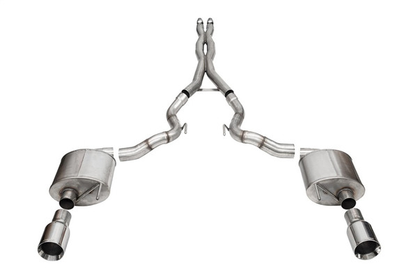 Corsa 2024-2025 Ford Mustang GT 5.0L Coyote V8 Sport Cat-Back Exhaust (Dual 4.5in Polished Tips) - 21275
