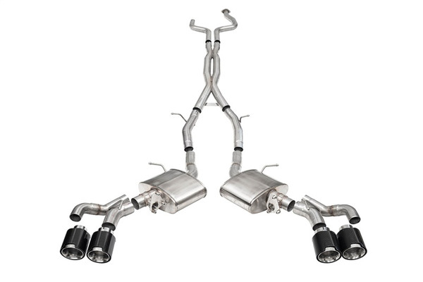 Corsa 2022-2026 Cadillac CT5-V Blackwing 6.2L LT4 V8 Cat-Back Exhaust for Factory Active Exhaust (Twin 4.5in Black PVD Tips)