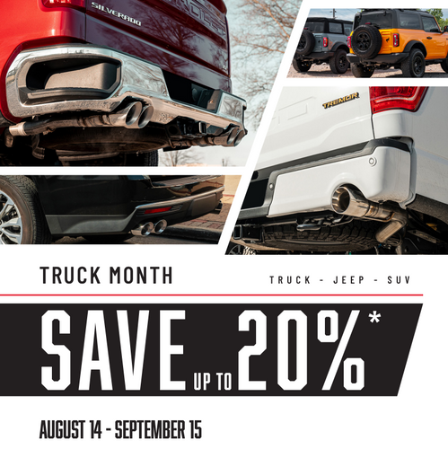 CORSA TRUCK REBATE SALE - Up to $450 Back on Your CORSA Order 8/14/23 to 9/15/23