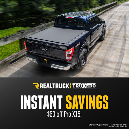 Save $60 on TruXedo Pro X15 Tonneau Covers – Labor Day Sale Ends September 30, 2024! Save $60 on TruXedo Pro X15 Tonneau Covers – Labor Day Sale Ends September 30, 2024!