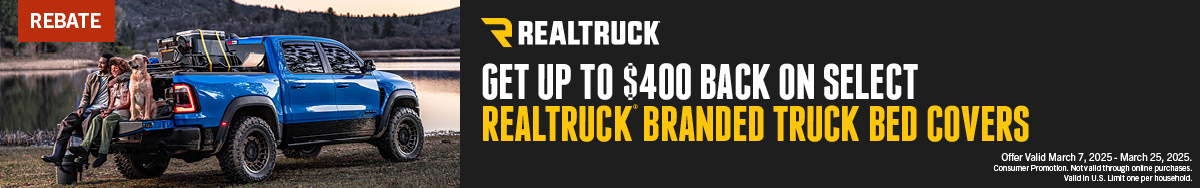 Get Up to $400 Back on RealTruck Tonneau Covers