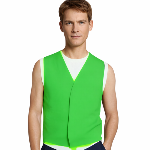 Adult Felt Neon Green Patch Vest