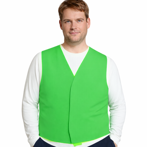 Plus Size Adult Felt Neon Green Patch Vest