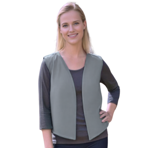 Adult Grey Twill Patch Vest