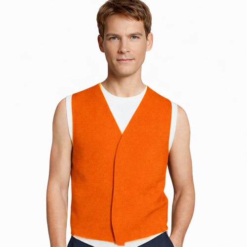 Adult Orange Felt Patch Vest