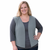 Plus Size Adult Grey Twill Patch Vest