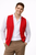 Adult Red Twill Patch Vest