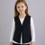 Youth Black Twill Patch Vest