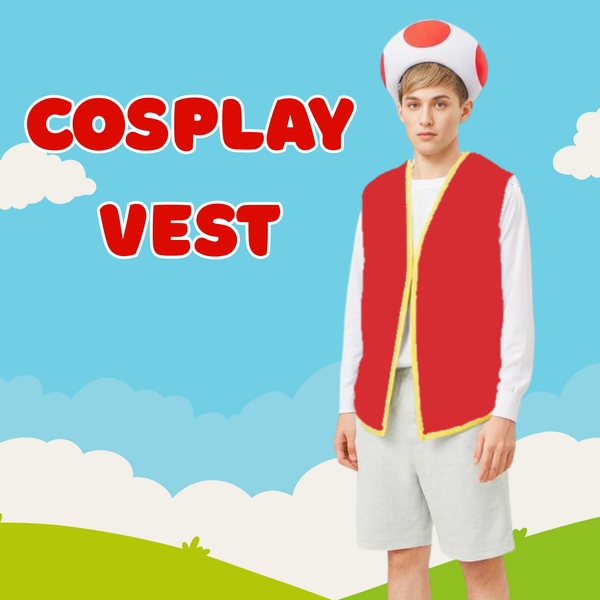 Plus Size Adult Red CosPlay Toad Vest