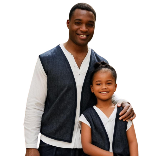 Adult Denim Patch Vest