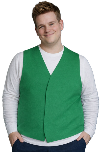 Plus Size Adult Felt Green Patch Vest