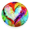 Custom Snap Jewelry Abstract Painted Heart Snap Ginger Charm Magnolia Vine Button by SnapAccents