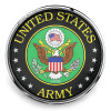 SnapAccents United States Army snap jewelry charm featuring the official Army emblem with eagle, shield, and stars, patriotic military accessory for snap bracelets and interchangeable jewelry, perfect gift for veterans and Army supporters.