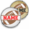 SnapAccents customizable snap jewelry featuring football design with space for personalized name, interchangeable decorative snaps, perfect for sports fans, athletes, and gift ideas, stylish and durable accessory for bracelets or necklaces.