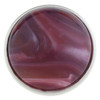 round snap jewelry charm with smooth plum purple marble pattern and subtle veining