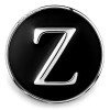 SnapAccents black enamel snap charm with silver letter Z, interchangeable jewelry accent, stylish personalized accessory for bracelets, necklaces, and more.