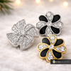 Windmill Rhinestone Snap - Silver, alternate product view by SnapAccents