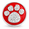Custom Snap Jewelry Dog / Cat Paw Rhinestone Snap - Red Ginger Charm Magnolia Vine Button by SnapAccents