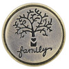 Family Tree Of Life Snap - Brass