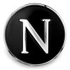 Black SnapAccents snap jewelry charm with silver letter N, round metal design, interchangeable accessory for bracelets and necklaces, stylish personalized initial snap button.