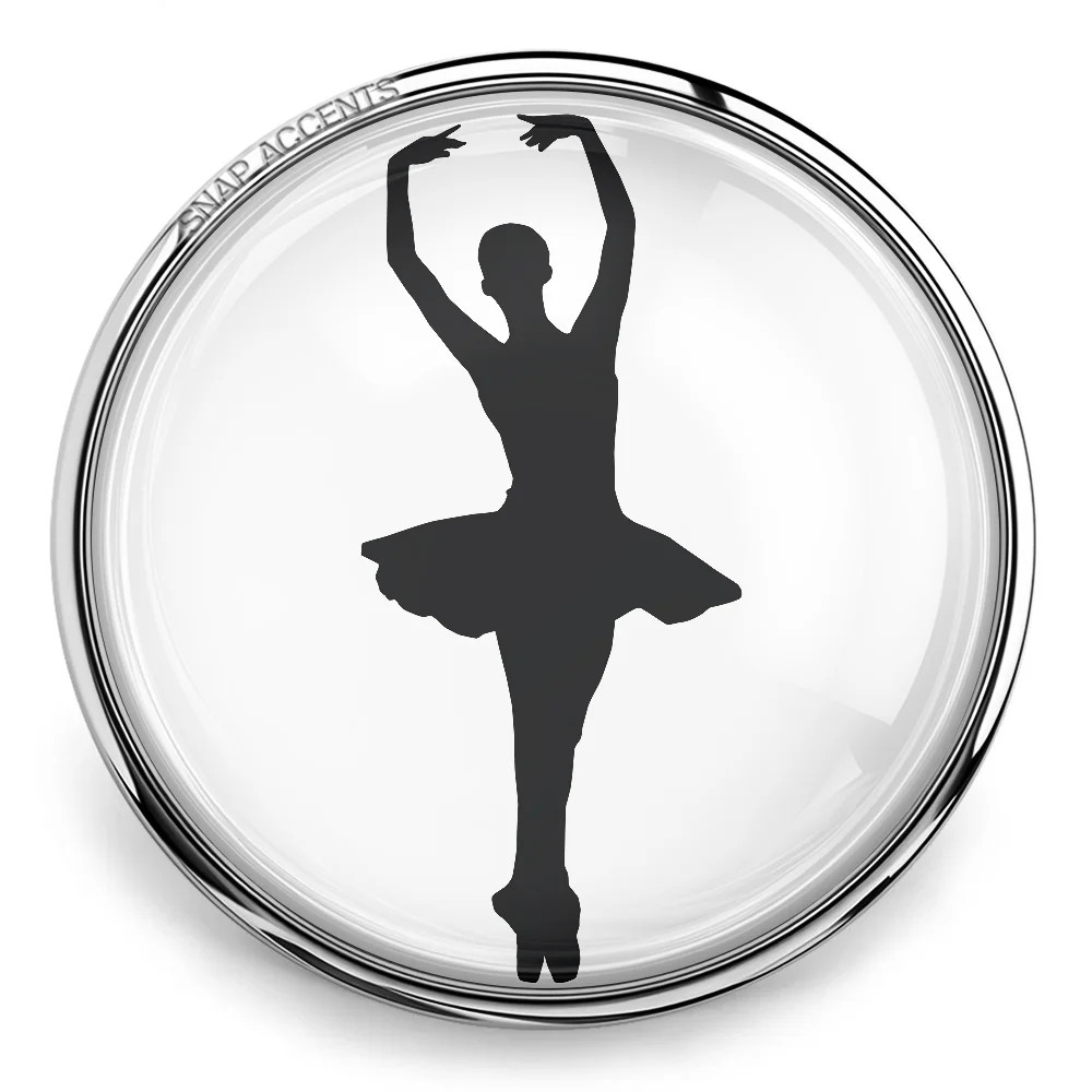 Ballet Dancer Snap Snap Jewelry Ginger Charms SnapAccents