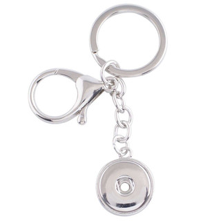 Simple Dangle Snap Keychain - Silver