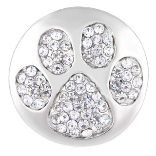 Paw Snap - Silver Rhinestone