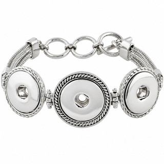 3 Snap Metal Bracelet - Simple Toggle
