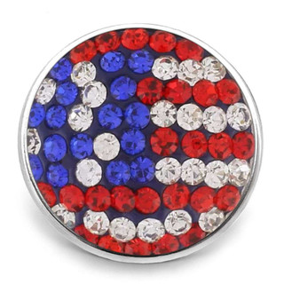 American Flag Snap - Rhinestone Covered