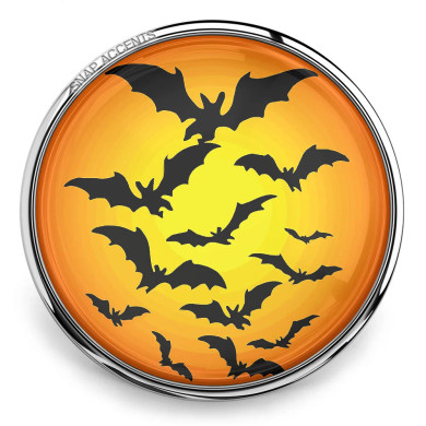 Custom Snap Jewelry Halloween Bats Snap Ginger Charm Magnolia Vine Button by SnapAccents