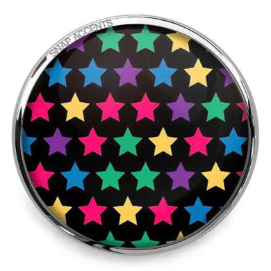 Custom Snap Jewelry Colorful Stars Snap Ginger Charm Magnolia Vine Button by SnapAccents