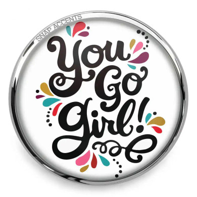 Custom Snap Jewelry You Go Girl Snap Ginger Charm Magnolia Vine Button by SnapAccents