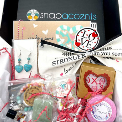 Custom Snap Jewelry SnapBox - Love Theme Ginger Charm Magnolia Vine Button by SnapAccents