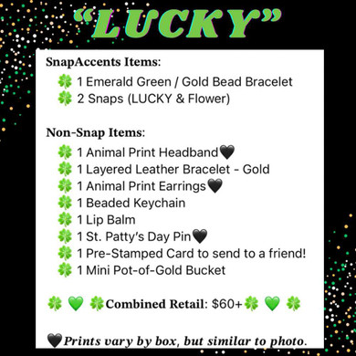 Custom Snap Jewelry SnapBox - Lucky (St. Patrick's Day) Ginger Charm Magnolia Vine Button by SnapAccents