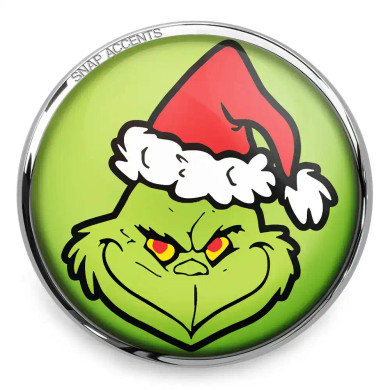 Custom Snap Jewelry The Grinch Snap - GreenGrinch Christmas Snap Jewelry Charm Button Ginger Charm Magnolia Vine Button by SnapAccents