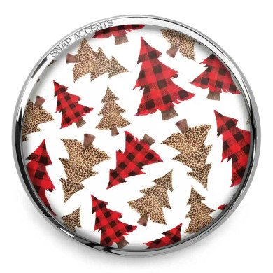 Custom Snap Jewelry Christmas Tree Snap - Plaid, Animal Prints Ginger Charm Magnolia Vine Button by SnapAccents