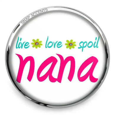 Custom Snap Jewelry Nana Snap - Live, Love, Spoil Ginger Charm Magnolia Vine Button by SnapAccents