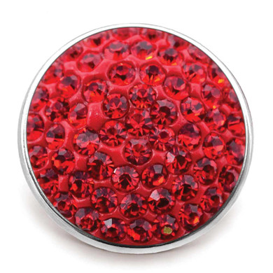 Custom Snap Jewelry Candy Rhinestone Snap - Red Ginger Charm Magnolia Vine Button by SnapAccents