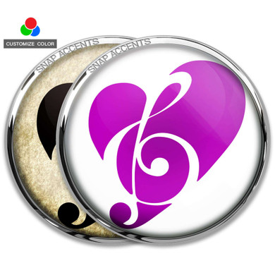 Custom Snap Jewelry Music Heart Snap Ginger Charm Magnolia Vine Button by SnapAccents