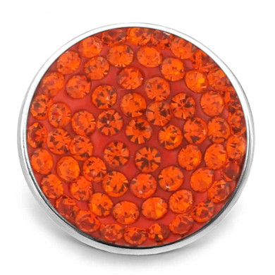 Custom Snap Jewelry Candy Rhinestone Snap - Orange Ginger Charm Magnolia Vine Button by SnapAccents