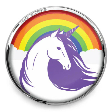 Custom Snap Jewelry Rainbow Unicorn Snap Ginger Charm Magnolia Vine Button by SnapAccents