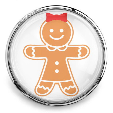 Custom Snap Jewelry Gingerbread Girl Snap Ginger Charm Magnolia Vine Button by SnapAccents