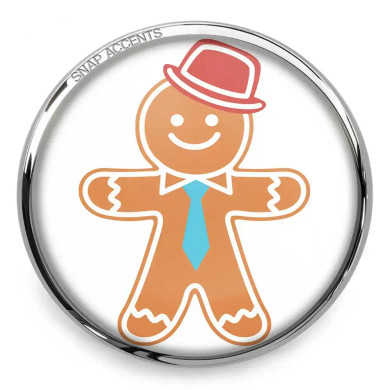 Custom Snap Jewelry Gingerbread Boy Snap Ginger Charm Magnolia Vine Button by SnapAccents