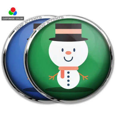 Custom Snap Jewelry Snowman Snap Ginger Charm Magnolia Vine Button by SnapAccents