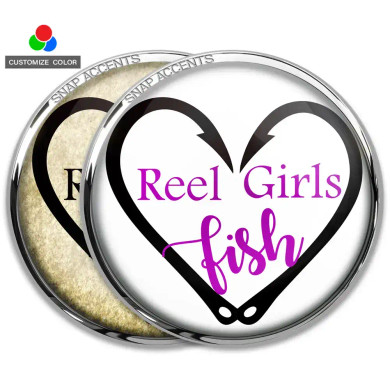 Custom Snap Jewelry Reel Girls Fish Snap Ginger Charm Magnolia Vine Button by SnapAccents