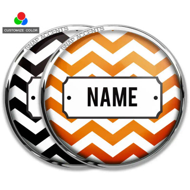 Custom Snap Jewelry Chevron Block Snap - Personalized Ginger Charm Magnolia Vine Button by SnapAccents
